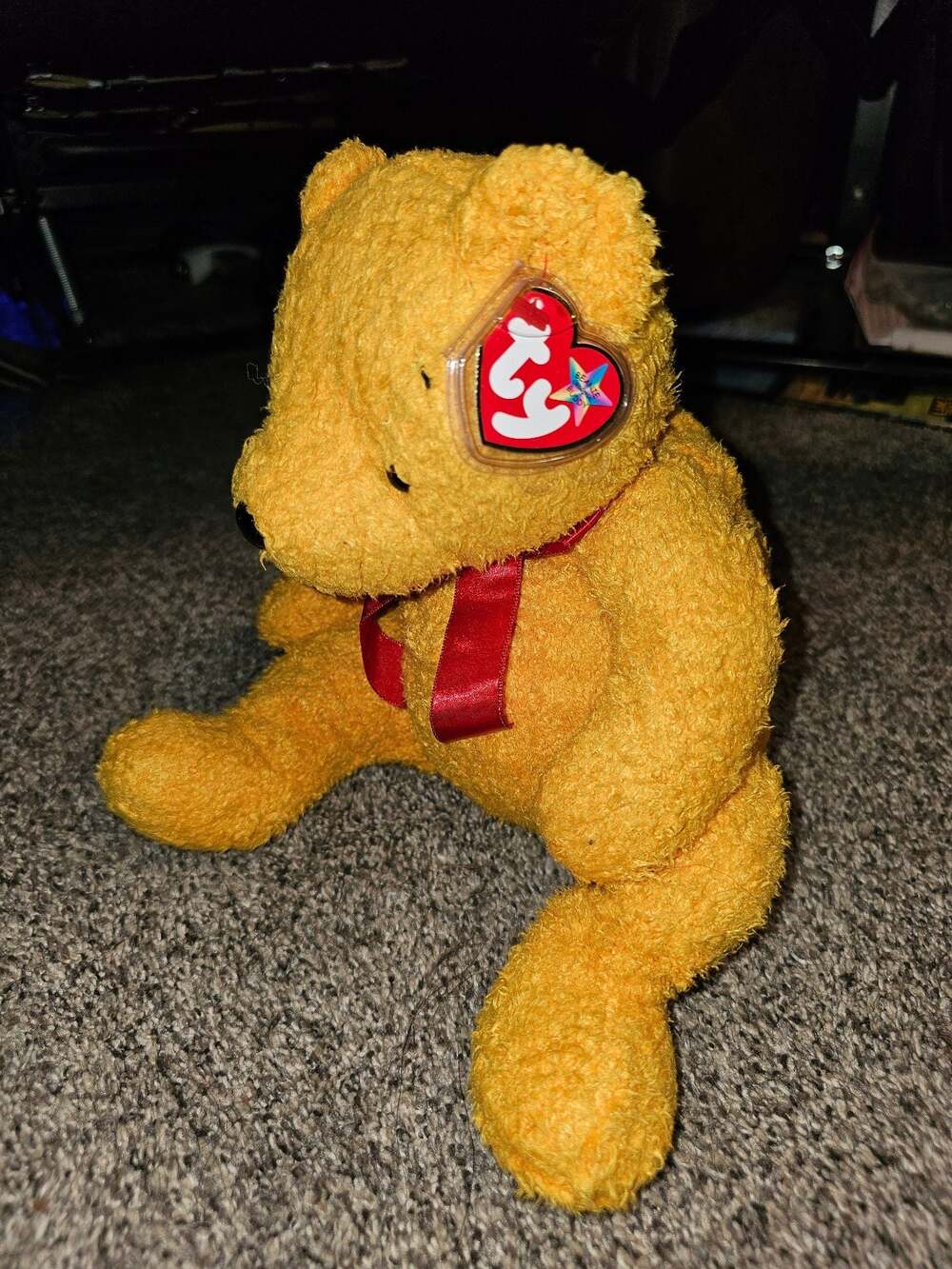 Vintage Bear Beanie Buddy Ty 90s Toys Big 11 Inch Poopsie